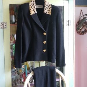 Vintage, Steve Fabricant black, 2 pc knit size 12